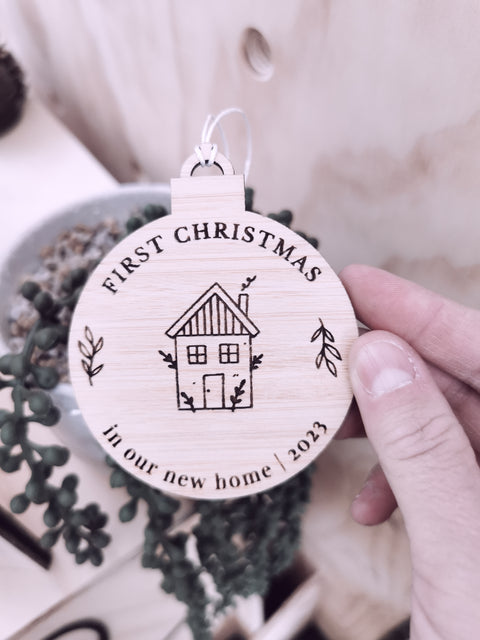 First Christmas - In Our New Home Bauble