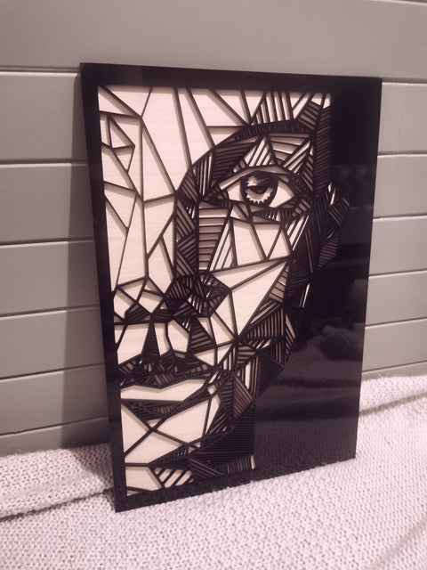 ABSTRACT LADY PANEL ART