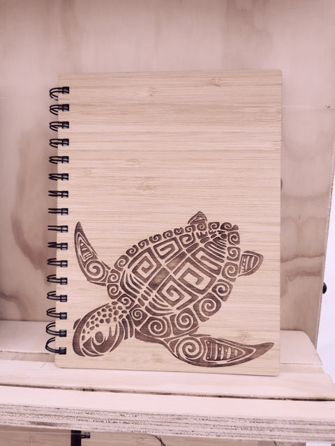 A5 Bamboo Cover Notebook - TURTLE