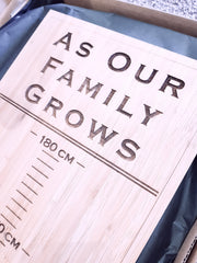 AS OUR FAMILY GROWS  Wall Ruler - Lets Etch