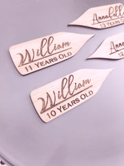 Wall Ruler AGE TAGS - Personalised - Let's Etch