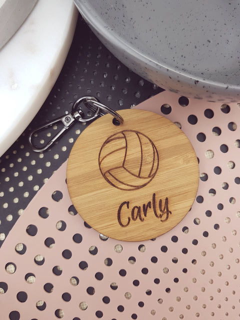 Netball Bag Tag - Lets Etch