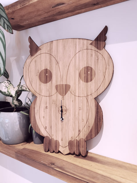Owl Clock - Let's Etch