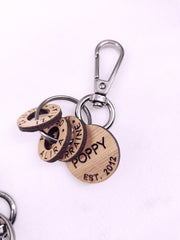 Bamboo Rings Keyring - Lets Etch