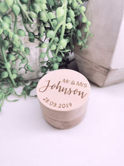 Personalised Ring Box - Let's Etch