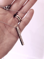 SCARLETT - Solid Bar Necklace - Lets Etch