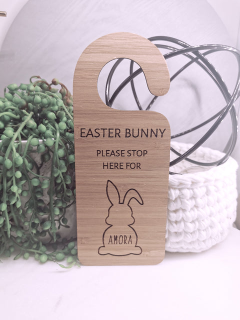 Easter Bunny Door Hanging Decoration - Personalised - Let's Etch