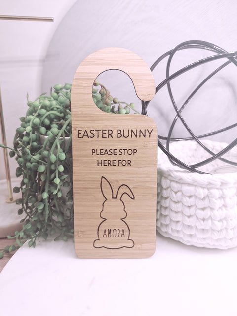 Easter Bunny Door Hanging Decoration - Personalised - Let's Etch