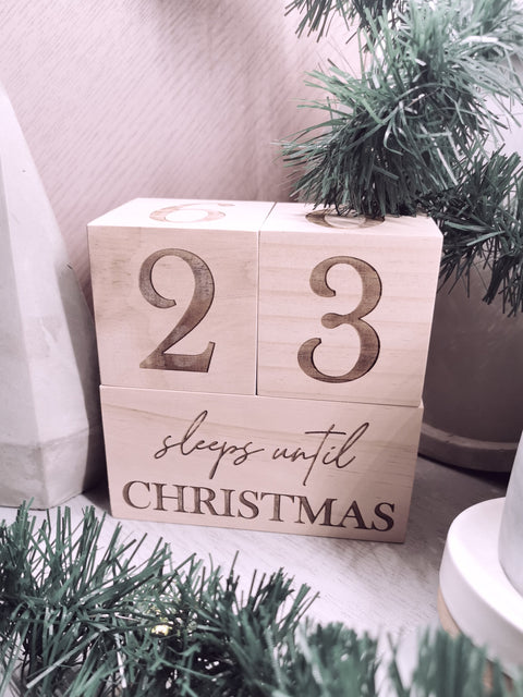 Christmas Countdown Blocks - Let's Etch