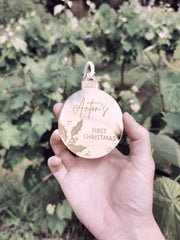 My First Christmas Bauble - Personalised - Let's Etch