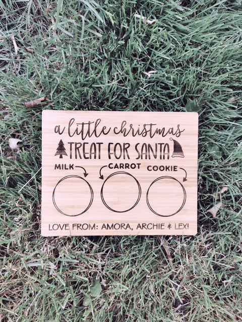 Christmas Eve Treat Board - Design 5 Personalised - Let's Etch