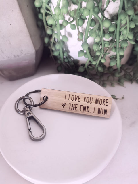 Bamboo Keyring - Personalised - Let's Etch