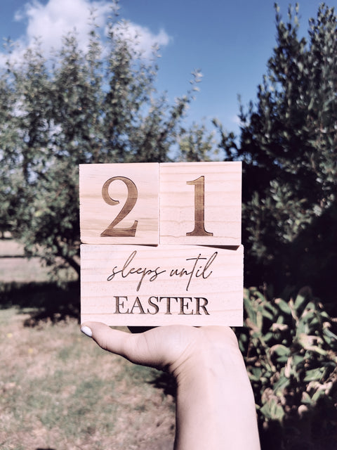 Easter Countdown Blocks - Let's Etch