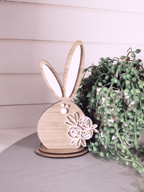 Small Easter Bunny with Stand - Let's Etch