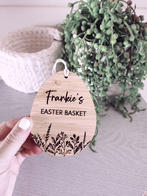 Egg Easter Tag - Personalised - Let's Etch