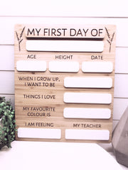 First Day / Last Day Boards - Interchangeable - Let's Etch