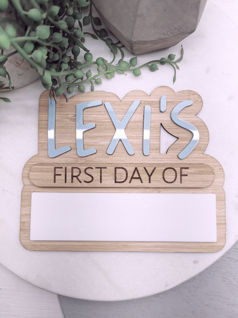 Mini First Day / Last Day Boards - Interchangeable - Let's Etch