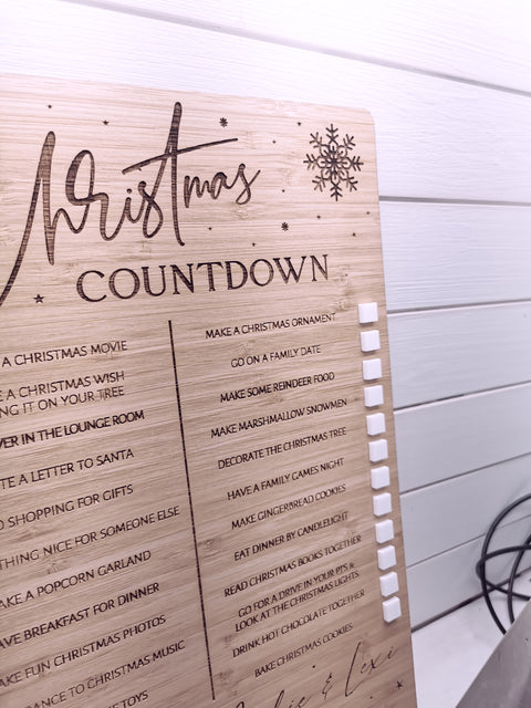 Christmas Countdown Activity Board - Let's Etch