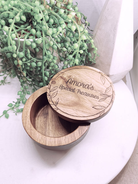 Wooden Trinket Box - Let's Etch