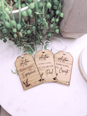 Christmas Gift Tags - HOLY - WANT, NEED, WEAR, READ, WATCH, CREATE, POOL, EXPERIENCE - Let's Etch