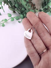 EVIE - Heart Pendant Necklace - Lets Etch